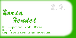 maria hendel business card